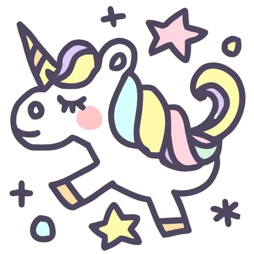 Стикер 8 Unicorn & Pegasus