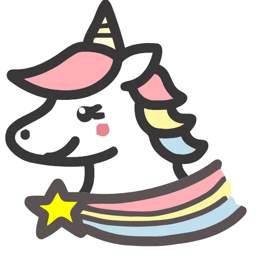 Стикер 5 Unicorn & Pegasus