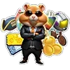 Стикер 18 🐹 Набор эмоджи по игре «Hamster Kombat»