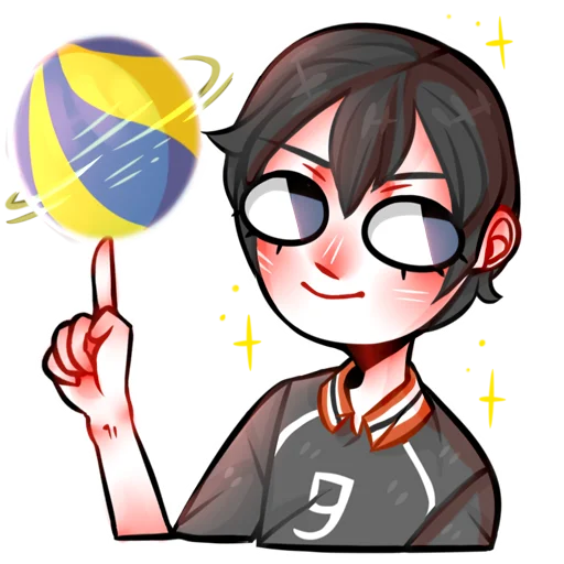 🎲 Стикер «Haikyuu (RoritoZokaru)» для Telegram