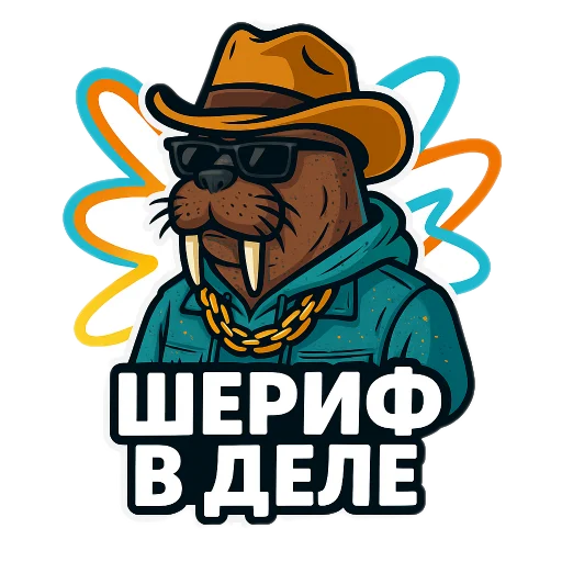 🖼 Стикер «Хайповый морж» для Telegram