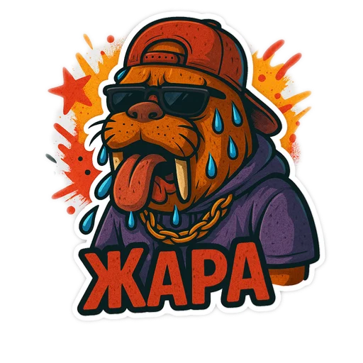 🖼 Стикер «Хайповый морж» для Telegram