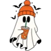 🙂 Эмодзи «Halloween - буквы с оранжевой обводкой к хэллоуину» для Telegram