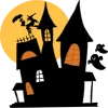 🙂 Эмодзи «Halloween - буквы с оранжевой обводкой к хэллоуину» для Telegram
