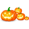 🙂 Эмодзи «Halloween - буквы с оранжевой обводкой к хэллоуину» для Telegram