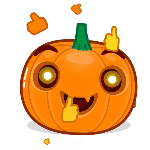 Стикер 3 Halloween Pumpkin