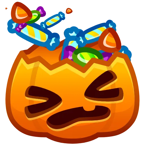 Стикер 6 Halloween Team Emoji