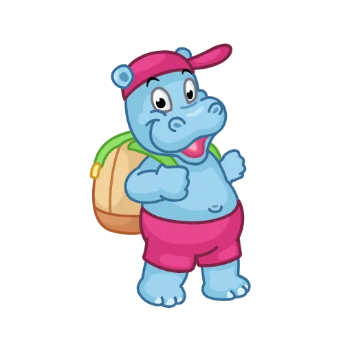 Стикер 10 Hippos