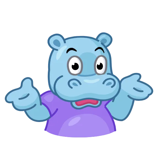 Стикер 19 Hippos