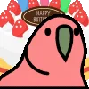 Стикер 32 👍 Party parrot - весёлый флекс попуг