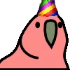 Стикер 17 👍 Party parrot - весёлый флекс попуг