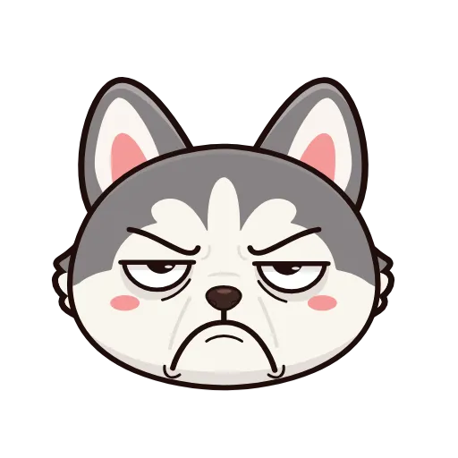 🤩 Эмодзи «Хаски» для Telegram