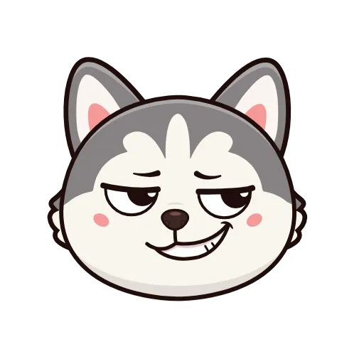 🤩 Эмодзи «Хаски» для Telegram
