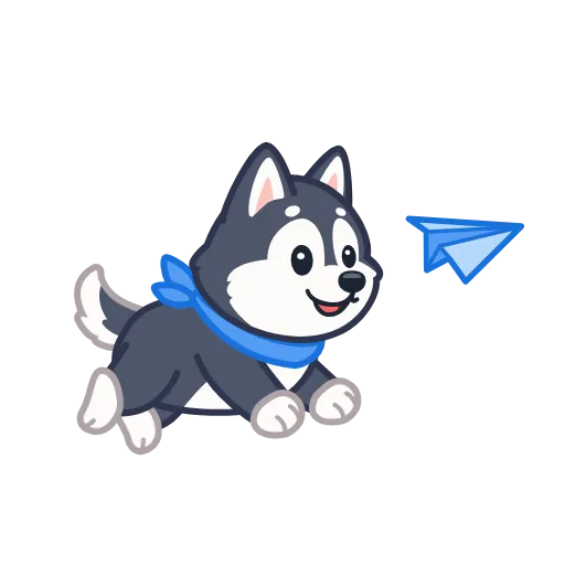🤩 Эмодзи «Хаски» для Telegram