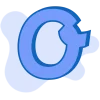 🤩 Эмодзи «Синие векторные буквы» для Telegram