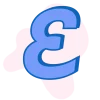 🤩 Эмодзи «Синие векторные буквы» для Telegram