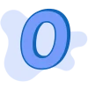 🤩 Эмодзи «Синие векторные буквы» для Telegram