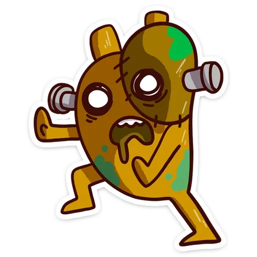 👽 Стикер «Сердце и Мозг» для Telegram