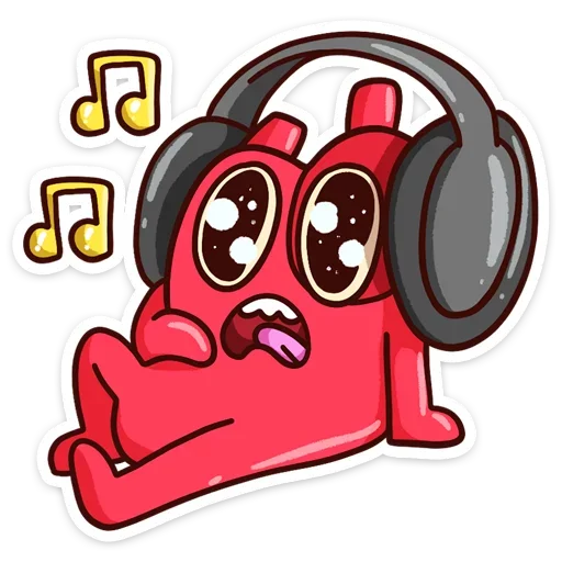 🎧 Стикер «Сердце и Мозг» для Telegram