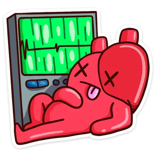 🤤 Стикер «Сердце и Мозг» для Telegram