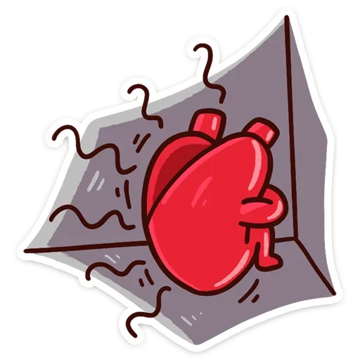 😶 Стикер «Сердце и Мозг» для Telegram