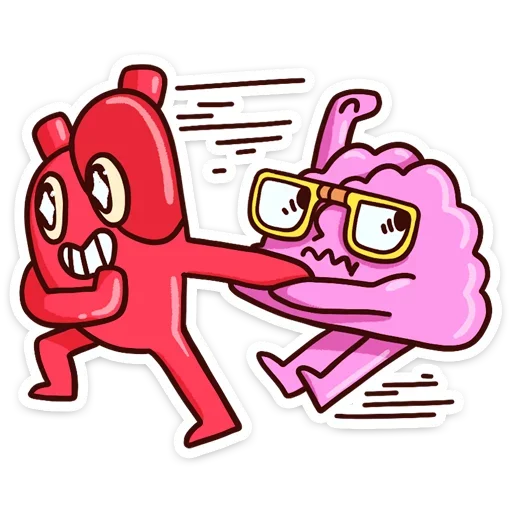 ✋ Стикер «Сердце и Мозг» для Telegram