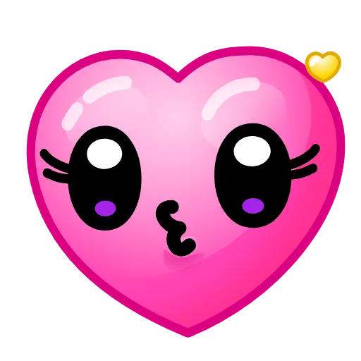 Стикер 7 Hearts Emoji - эмоджи сердечки