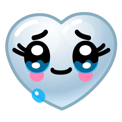 Стикер 2 Hearts Emoji - эмоджи сердечки