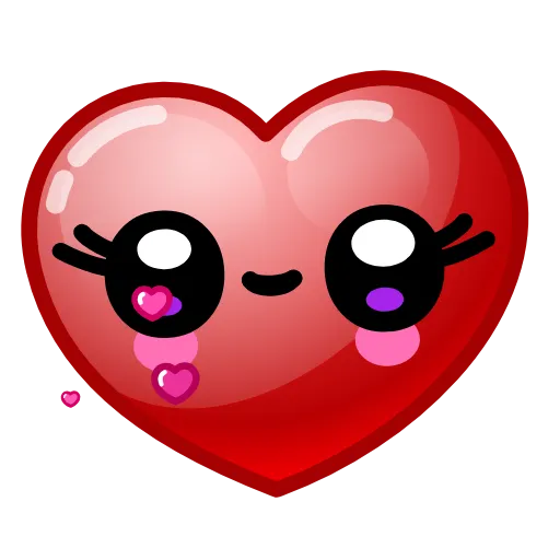 Стикер 8 Hearts Emoji - эмоджи сердечки