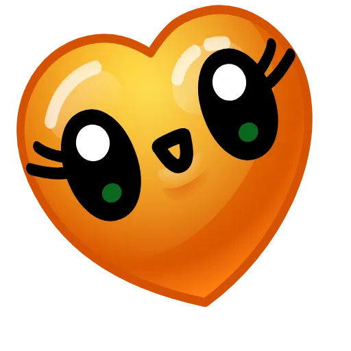 Стикер 5 Hearts Emoji - эмоджи сердечки