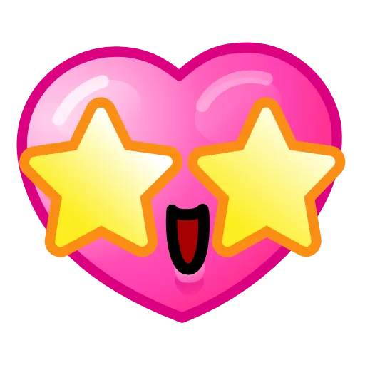 Стикер 11 Hearts Emoji - эмоджи сердечки