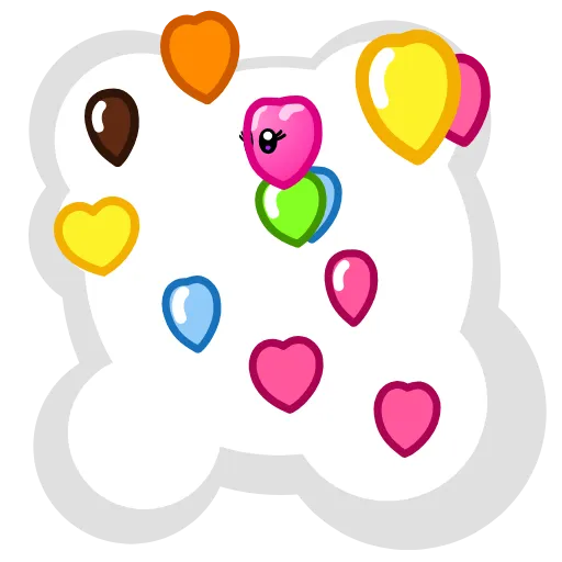 Стикер 31 Hearts Emoji - эмоджи сердечки