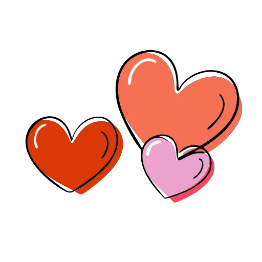 💕 Эмодзи «Красные буквы, сердечки» для Telegram