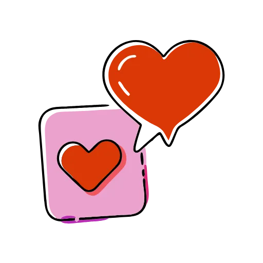 💓 Эмодзи «Красные буквы, сердечки» для Telegram