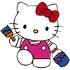 Стикер 7 ❤️ Набор эмоджи «Hello Kitty»