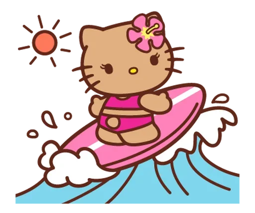 🌊 Стикер «Gyaru Hello Kitty» для Telegram
