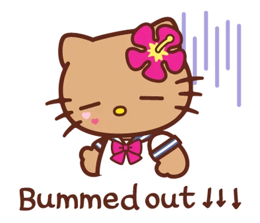 😔 Стикер «Gyaru Hello Kitty» для Telegram