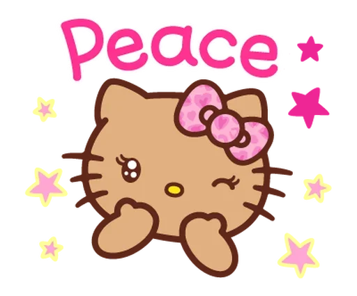 ✌ Стикер «Gyaru Hello Kitty» для Telegram