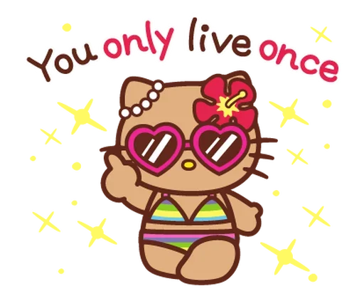 😎 Стикер «Gyaru Hello Kitty» для Telegram