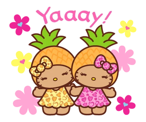 🍍 Стикер «Gyaru Hello Kitty» для Telegram