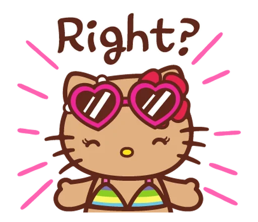 🤗 Стикер «Gyaru Hello Kitty» для Telegram