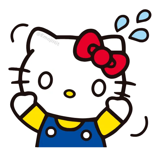 Стикер 55 🩵 Набор эмоджи «Hello Kitty» в HD качестве