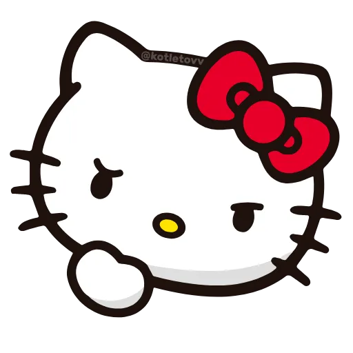 Стикер 8 🩵 Набор эмоджи «Hello Kitty» в HD качестве