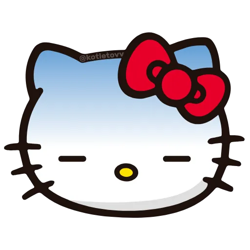 Стикер 5 🩵 Набор эмоджи «Hello Kitty» в HD качестве