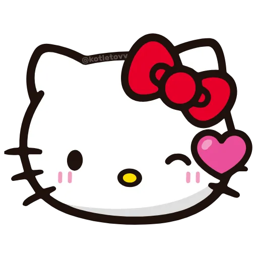 Стикер 6 🩵 Набор эмоджи «Hello Kitty» в HD качестве