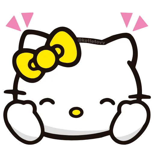 Стикер 22 🩵 Набор эмоджи «Hello Kitty» в HD качестве