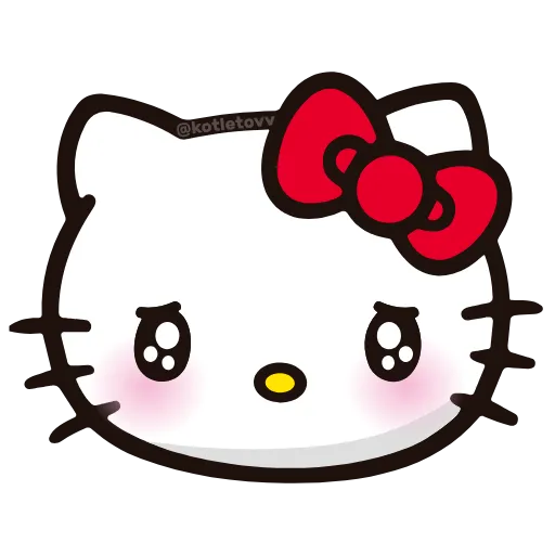 Стикер 7 🩵 Набор эмоджи «Hello Kitty» в HD качестве
