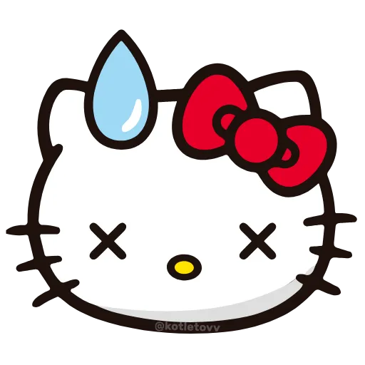 Стикер 4 🩵 Набор эмоджи «Hello Kitty» в HD качестве