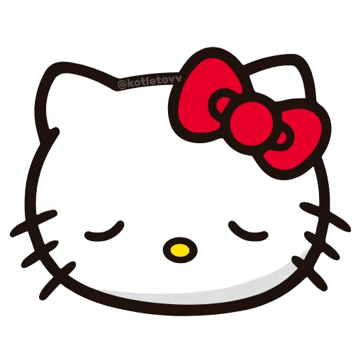 Стикер 3 🩵 Набор эмоджи «Hello Kitty» в HD качестве