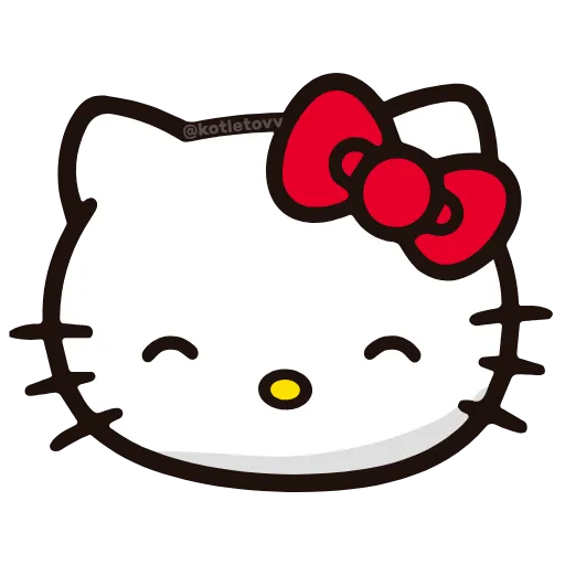 Стикер 2 🩵 Набор эмоджи «Hello Kitty» в HD качестве
